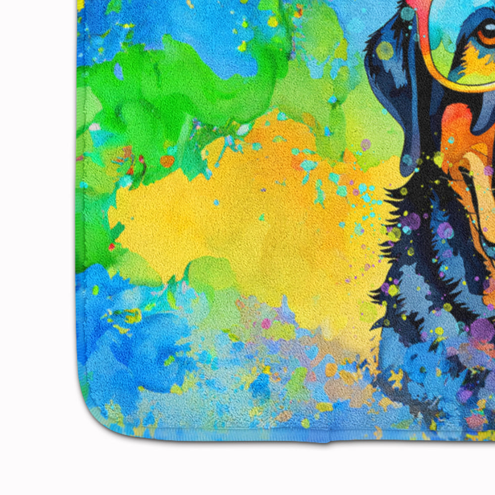 Rottweiler Hippie Dawg Memory Foam Kitchen Mat Machine Washable Anti-Fatigue Mat Cushion Comfort Bath Mat or Kitchen Rug