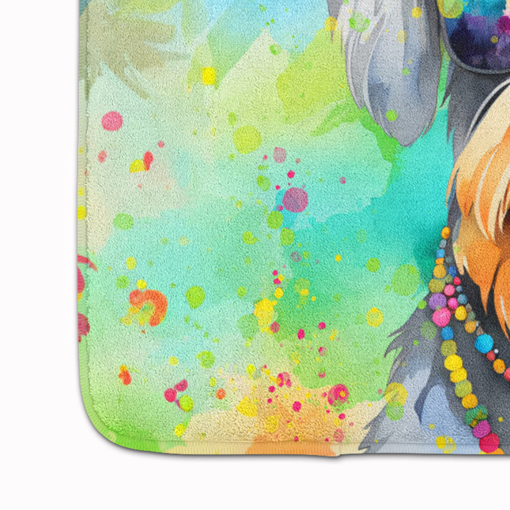 Schnauzer Hippie Dawg Memory Foam Kitchen Mat Machine Washable Anti-Fatigue Mat Cushion Comfort Bath Mat or Kitchen Rug