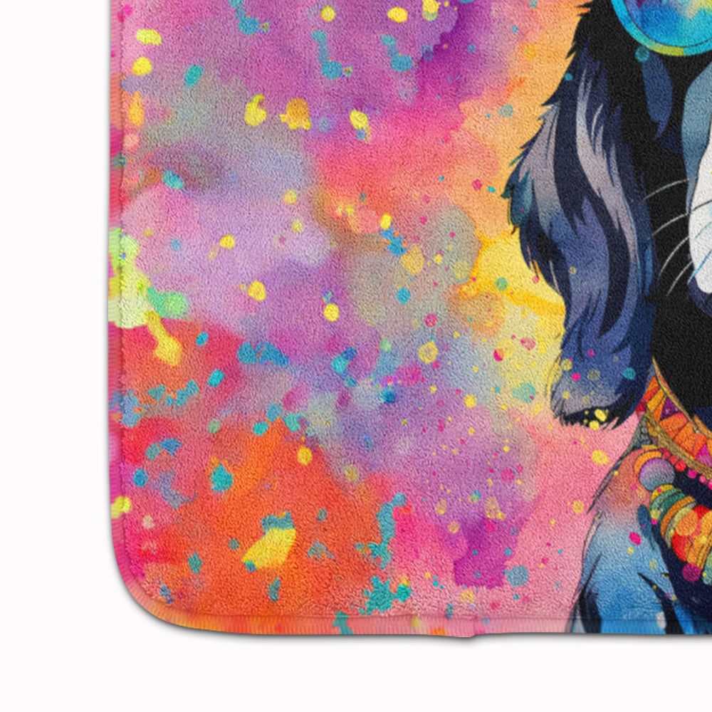 Black Labrador Hippie Dawg Memory Foam Kitchen Mat Machine Washable Anti-Fatigue Mat Cushion Comfort Bath Mat or Kitchen Rug
