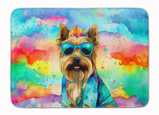 Cairn Terrier Hippie Dawg Memory Foam Kitchen Mat Machine Washable Anti-Fatigue Mat Cushion Comfort Bath Mat or Kitchen Rug