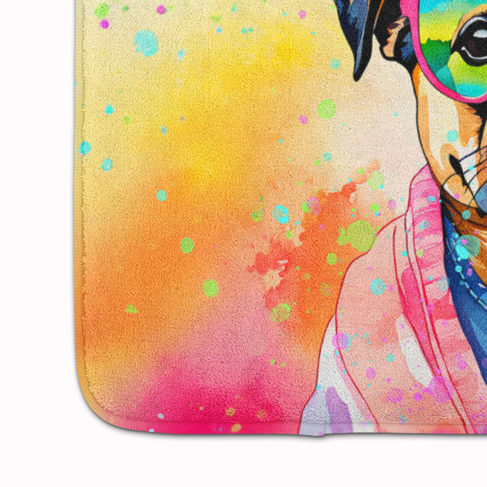 Pug Hippie Dawg Memory Foam Kitchen Mat Machine Washable Anti-Fatigue Mat Cushion Comfort Bath Mat or Kitchen Rug