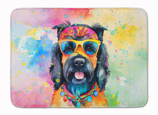 Scottish Terrier Hippie Dawg Memory Foam Kitchen Mat Machine Washable Anti-Fatigue Mat Cushion Comfort Bath Mat or Kitchen Rug