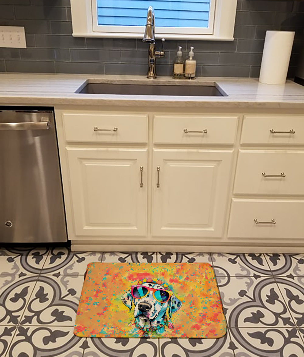 Dalmatian Hippie Dawg Memory Foam Kitchen Mat Machine Washable Anti-Fatigue Mat Cushion Comfort Bath Mat or Kitchen Rug