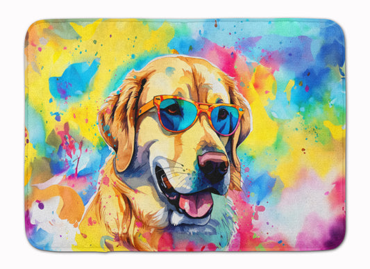 Yellow Labrador Hippie Dawg Memory Foam Kitchen Mat Machine Washable Anti-Fatigue Mat Cushion Comfort Bath Mat or Kitchen Rug