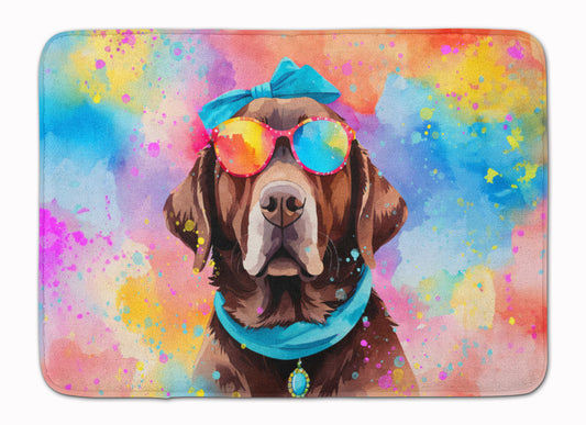Chocolate Labrador Hippie Dawg Memory Foam Kitchen Mat Machine Washable Anti-Fatigue Mat Cushion Comfort Bath Mat or Kitchen Rug