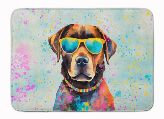 Chocolate Labrador Hippie Dawg Memory Foam Kitchen Mat Machine Washable Anti-Fatigue Mat Cushion Comfort Bath Mat or Kitchen Rug