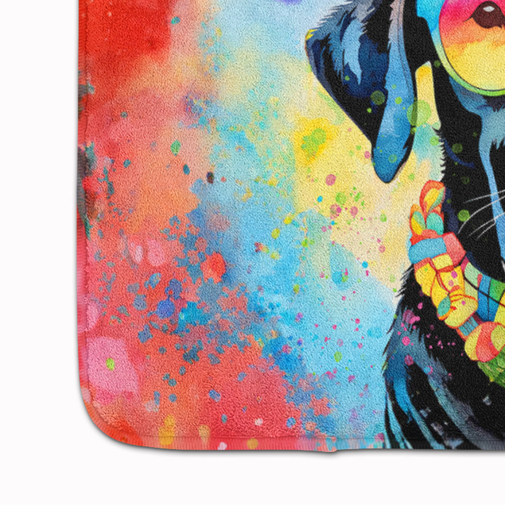 Black Labrador Hippie Dawg Memory Foam Kitchen Mat Machine Washable Anti-Fatigue Mat Cushion Comfort Bath Mat or Kitchen Rug