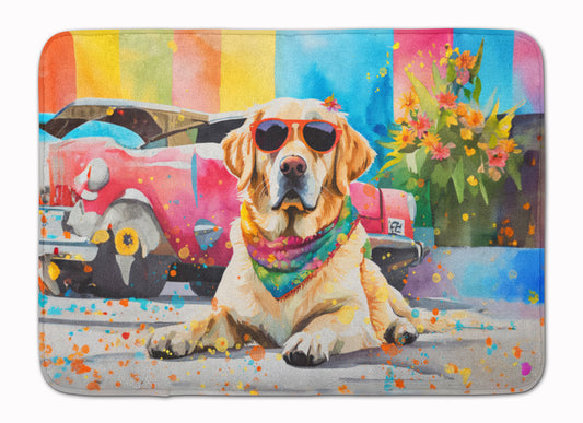 Yellow Labrador Hippie Dawg Memory Foam Kitchen Mat Machine Washable Anti-Fatigue Mat Cushion Comfort Bath Mat or Kitchen Rug