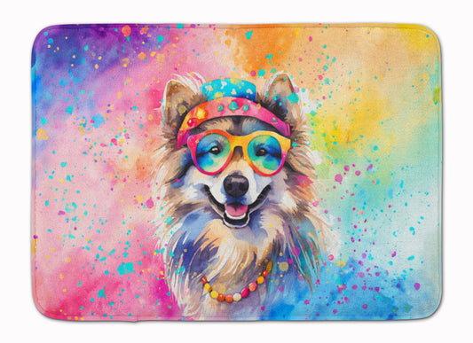 Keeshond Hippie Dawg Memory Foam Kitchen Mat Machine Washable Anti-Fatigue Mat Cushion Comfort Bath Mat or Kitchen Rug