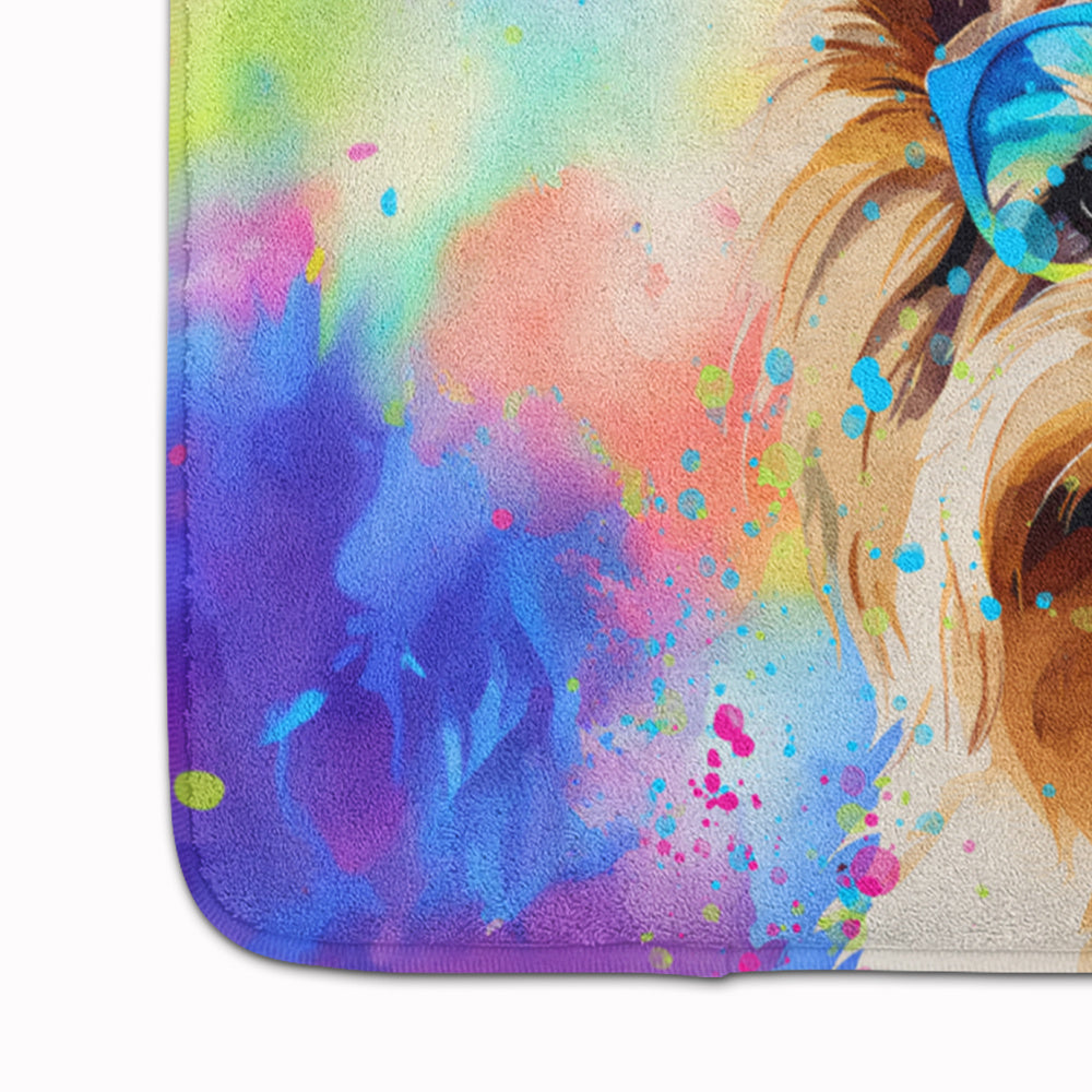 Yorkshire Terrier Hippie Dawg Memory Foam Kitchen Mat Machine Washable Anti-Fatigue Mat Cushion Comfort Bath Mat or Kitchen Rug