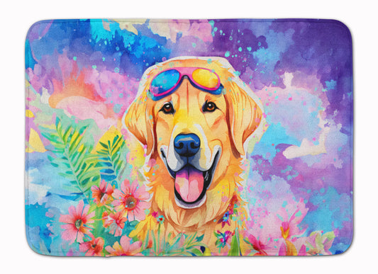 Yellow Labrador Hippie Dawg Memory Foam Kitchen Mat Machine Washable Anti-Fatigue Mat Cushion Comfort Bath Mat or Kitchen Rug
