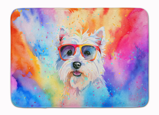 Westie Hippie Dawg Memory Foam Kitchen Mat Machine Washable Anti-Fatigue Mat Cushion Comfort Bath Mat or Kitchen Rug